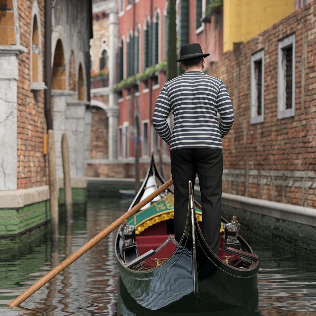 gondolier ruelle venise